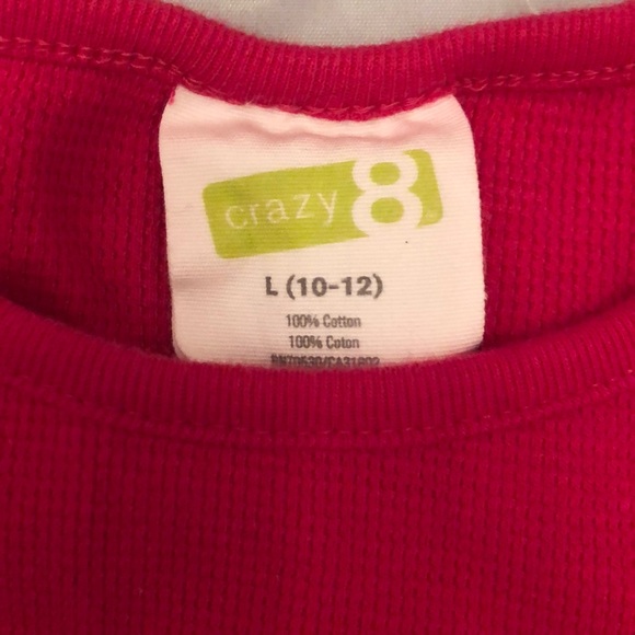 Crazy 8 Pink long sleeved w/sequin heart sz. 10-12 - Picture 3 of 3